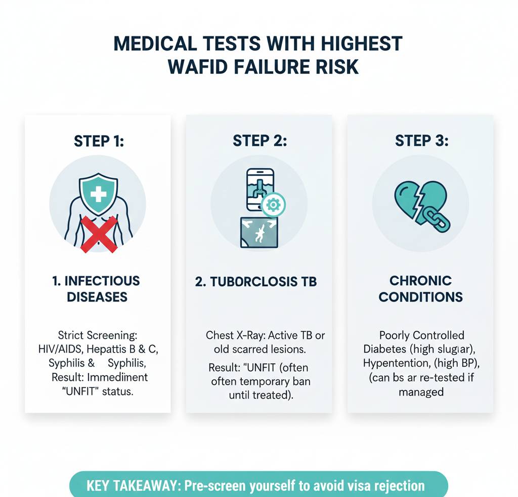 Medical Tests That Carry the Highest Risk of Wafid Failure