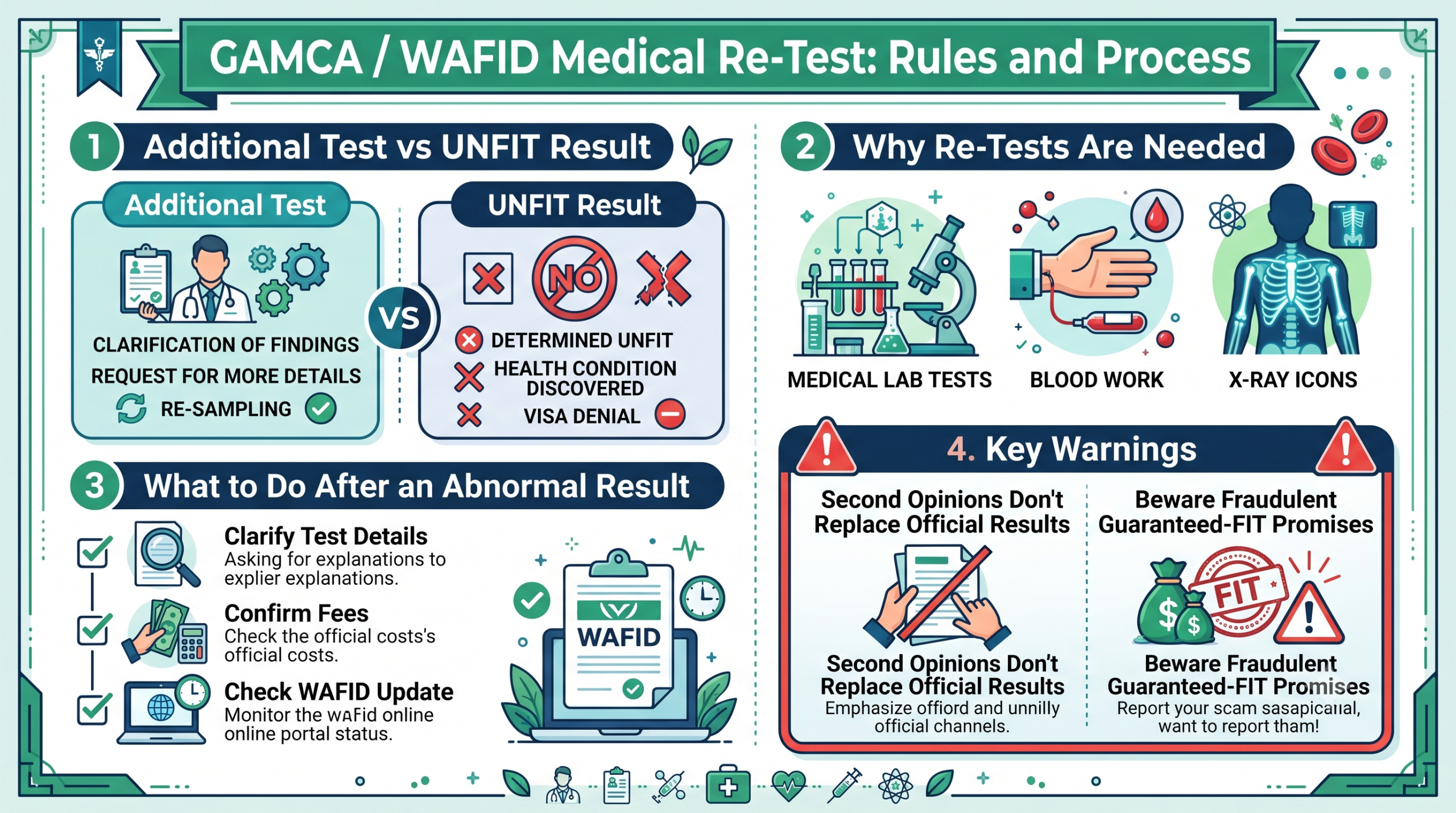 GAMCA/WAFID Medical Re-Test: Rules and Process